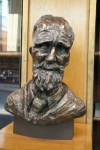 Bronze bust of George Bernard Shaw in the Reading Room at the British Museum
