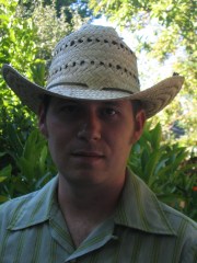 John Allspaw in a straw cowboy hat